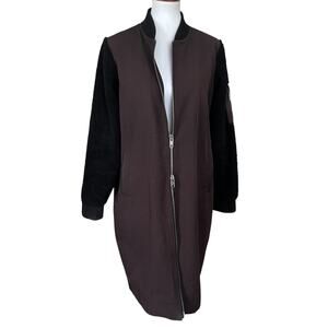 Native Youth Oversized Longline Bomber Style Coat - Size Small